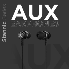 ÉCOUTEUR VOLKANO EARPHONE WITH MIC-STANNIC SERIES BLACK