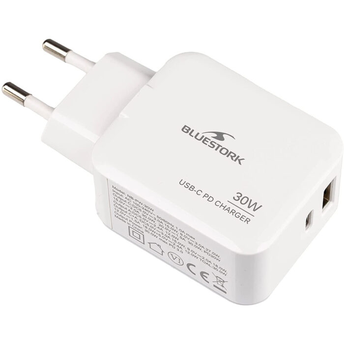 CHARGEUR BLUESTORK TYPE USB C / A
