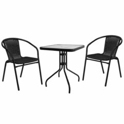 ENSEMBLE TABLE ET CHAISES EXTERIEURE 2 PERSONNES