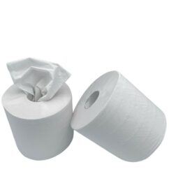 PROTISSUE BOBINE BLANCHE ECOLABEL T1000 SUPER 2 PLIS LISSE 100% PURE CELLULOSE (LOT DE 2)