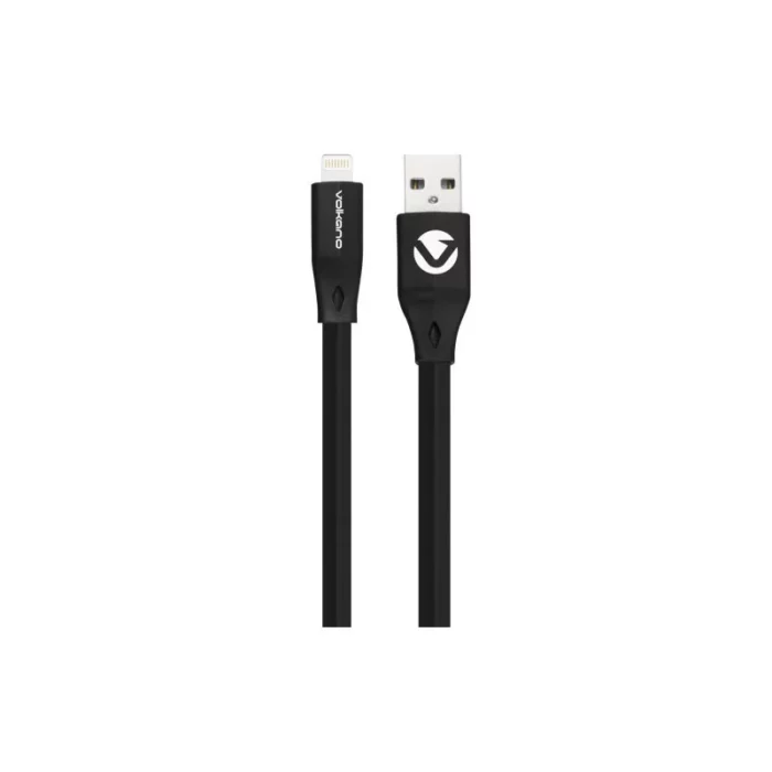 CABLE LIGHTING  1.2m VOLKANO FLAT PVC  BLACK