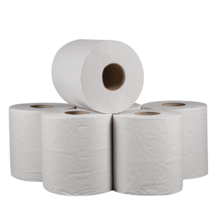 Bobine Essuie-main blanc DC 450 F LISSE (Lot de 6) – Image 2