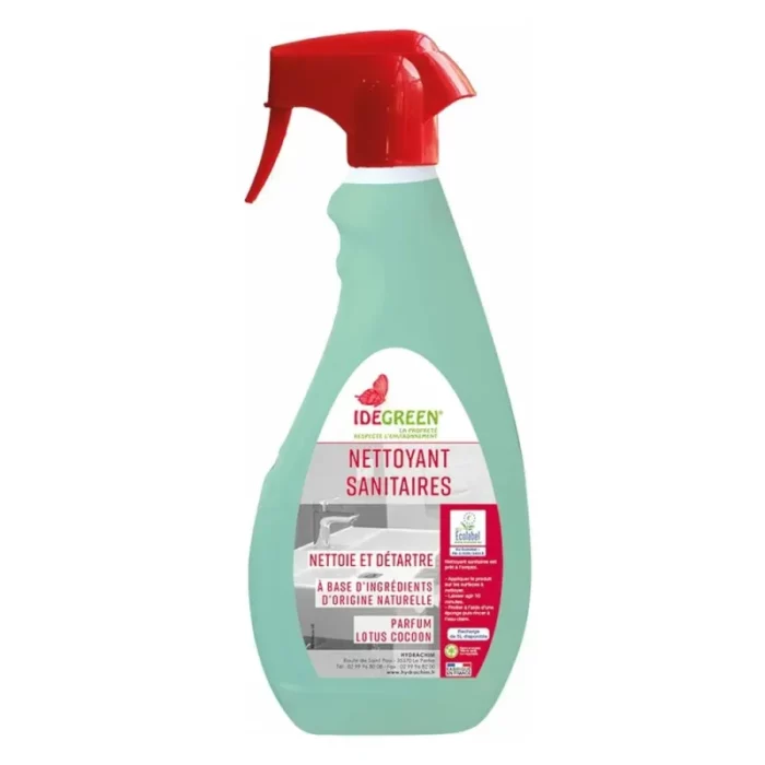 IDEGREEN - Nettoyant détartrant sanitaire écologique 750 ml