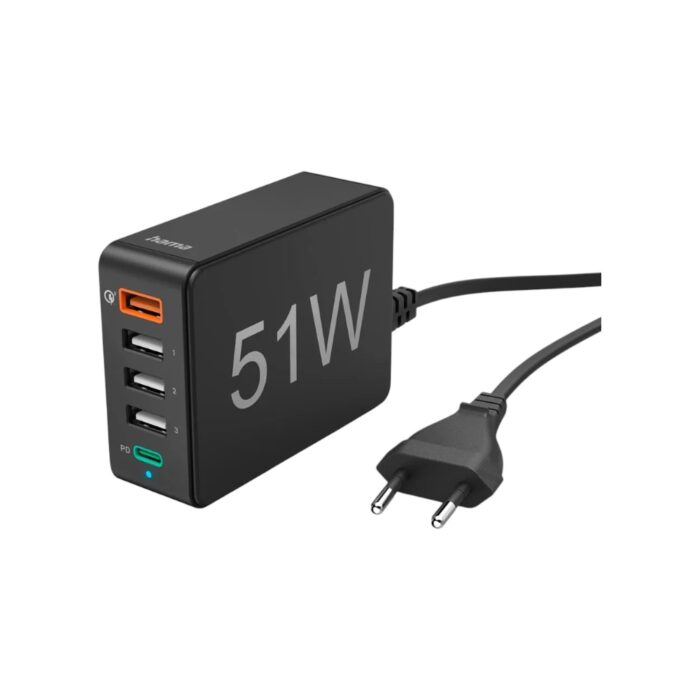 CHARGEUR HAMA ALIM USB-C 4xUSB-A 51W 1,00m – Image 3